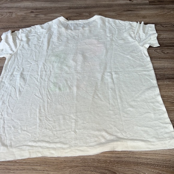 aerie breezy heather cream top with palm logo - Picture 5 of 6